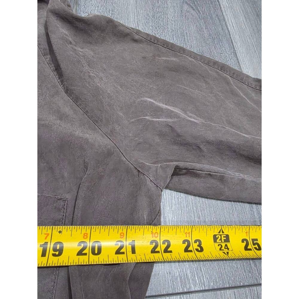 Zara Dress 3/4 Sleeve Collared Button Down Pocket Olive green Large A008004 - Picture 4 of 7